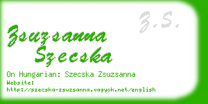 zsuzsanna szecska business card